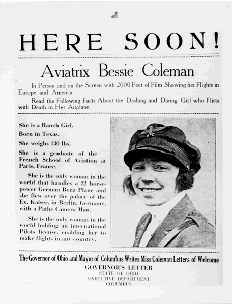 Bessie Coleman The Black Woman Fly History Blog UK
